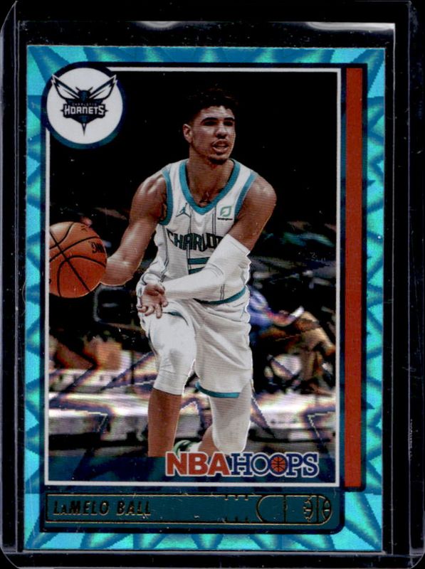 LaMelo Ball 2021 Hoops #140 Teal Explosion RAW
