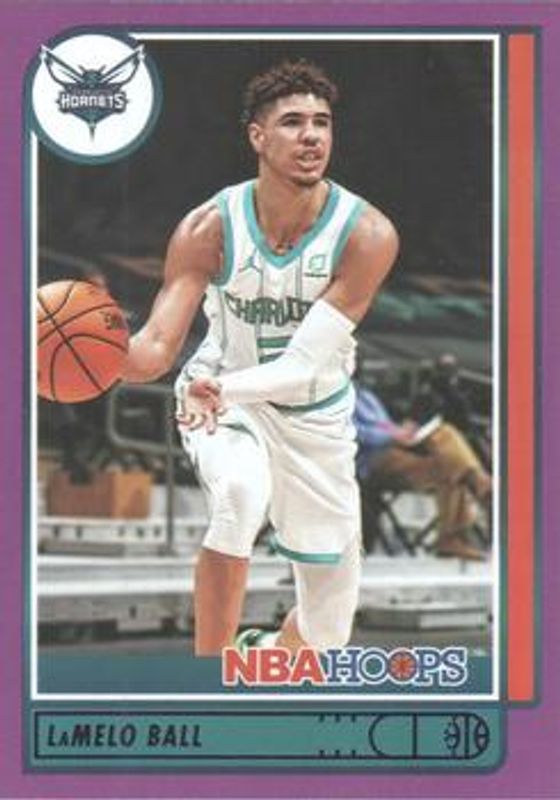 LaMelo Ball 2021 Hoops #140 Purple RAW
