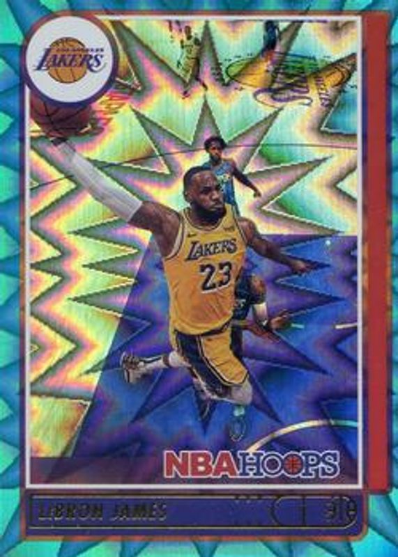 LeBron James 2021 Hoops #136 Teal Explosion RAW