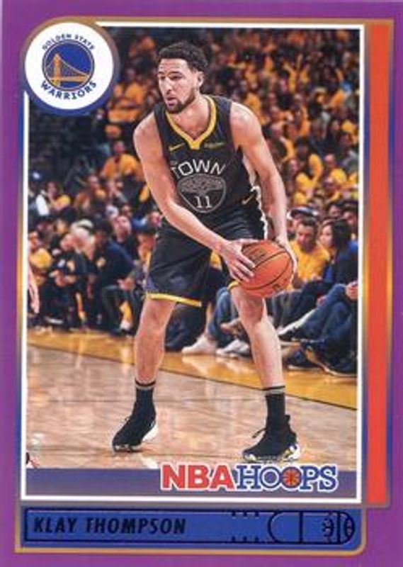Klay Thompson 2021 Hoops #8 Purple RAW