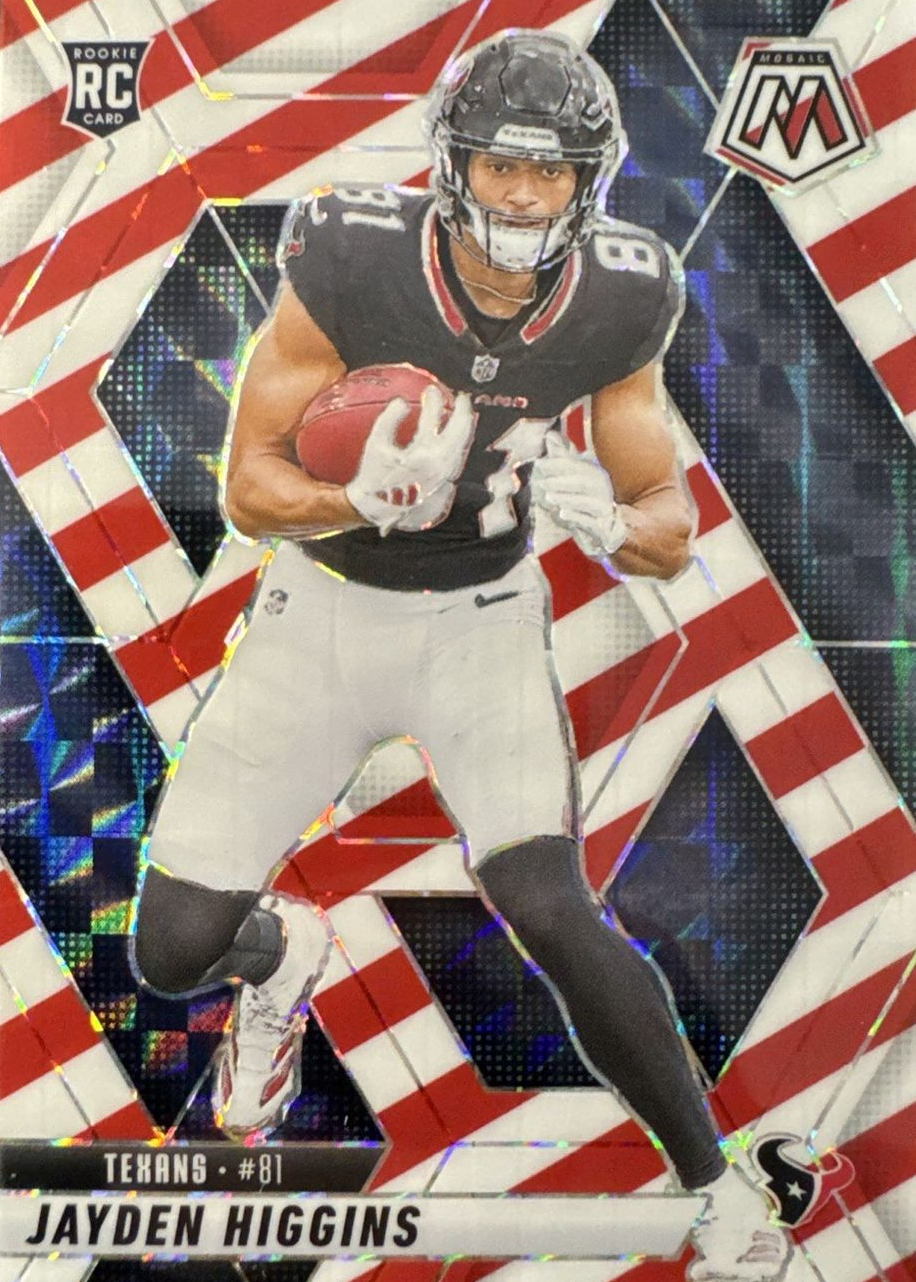 Jayden Higgins 2025 Mosaic #346 Red & White Stripe Price Guide