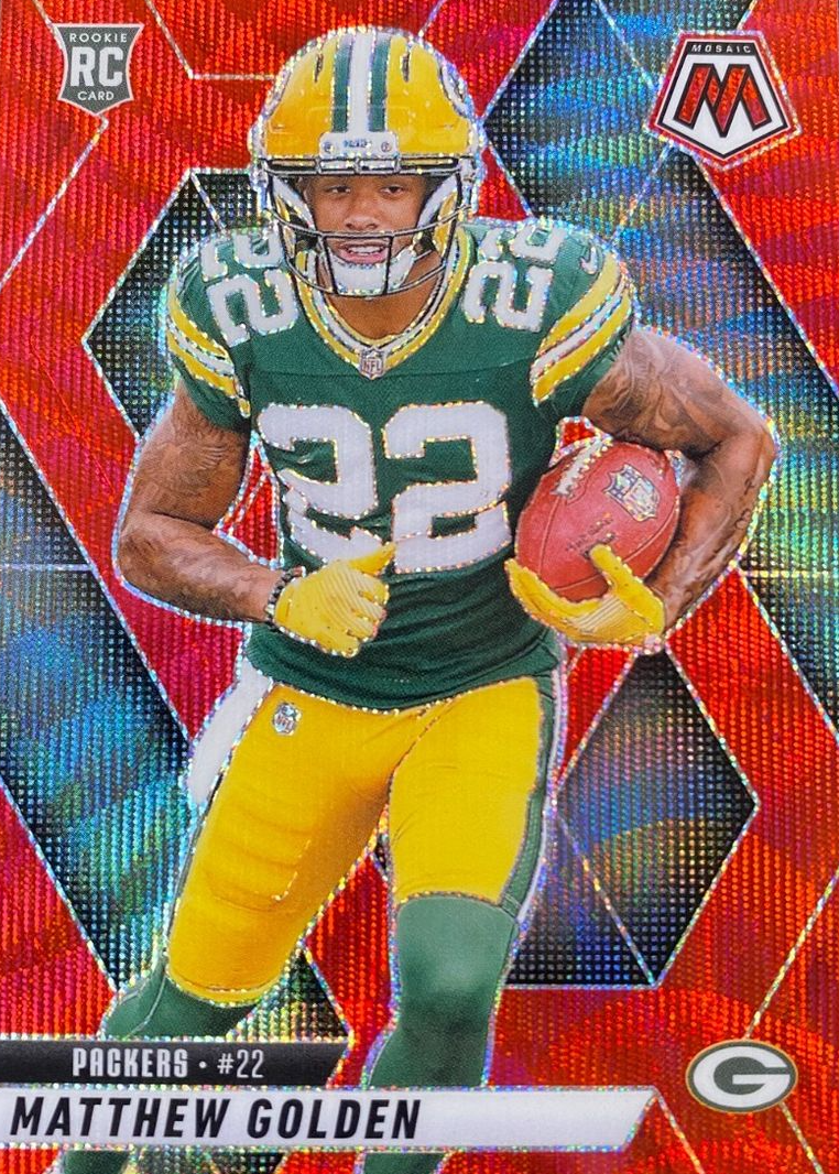 Matthew Golden 2025 Mosaic #323 Red Wave (Rookie) /29 Price Guide