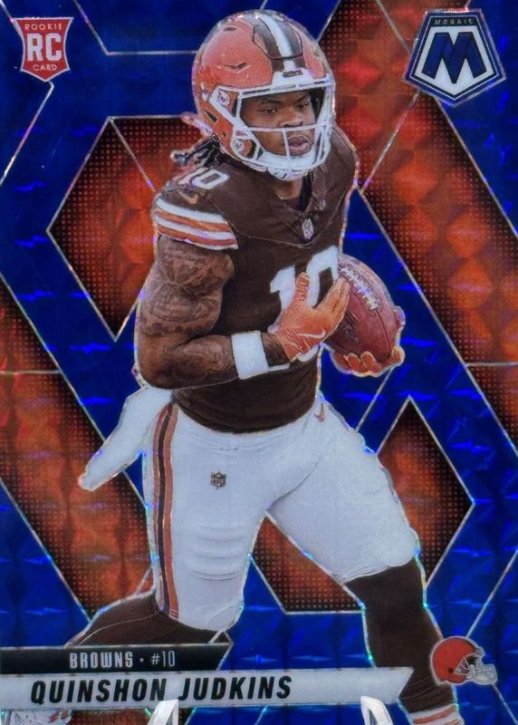 Quinshon Judkins 2025 Mosaic #365 Blue /99 Rookie RAW