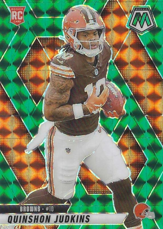 Quinshon Judkins 2025 Mosaic #365 Green Rookie RAW