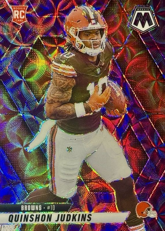 Quinshon Judkins 2025 Mosaic #365 Purple Scope Rookie RAW