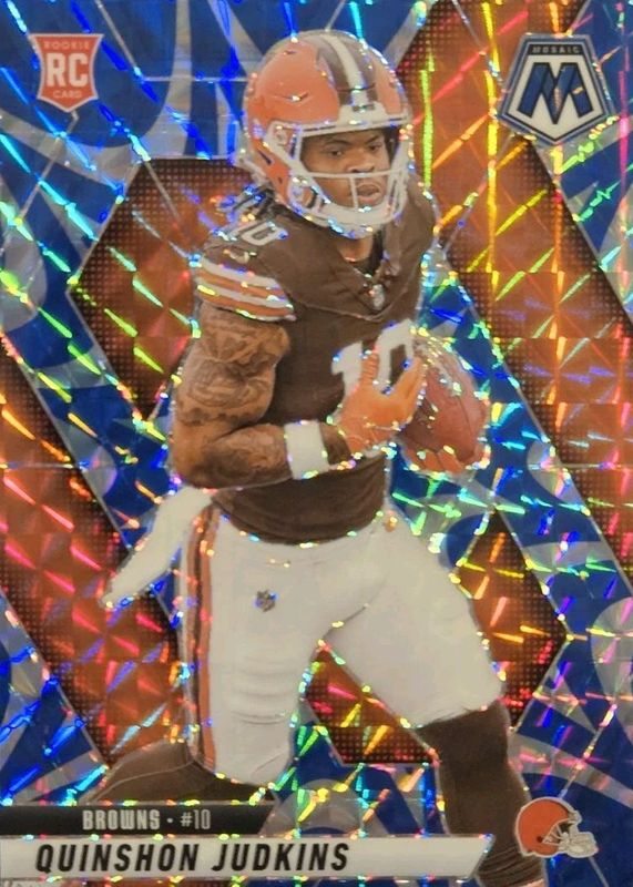 Quinshon Judkins 2025 Mosaic #365 Reactive Blue Rookie RAW