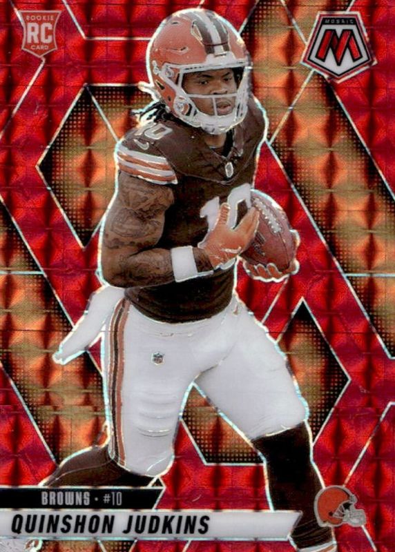 Quinshon Judkins 2025 Mosaic #365 Red Rookie RAW