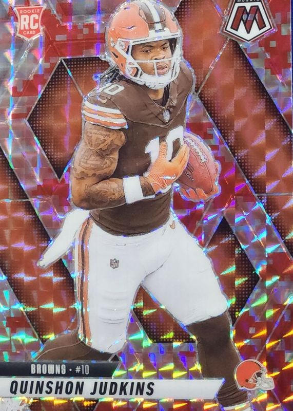 Quinshon Judkins 2025 Mosaic #365 Red Camo Rookie RAW