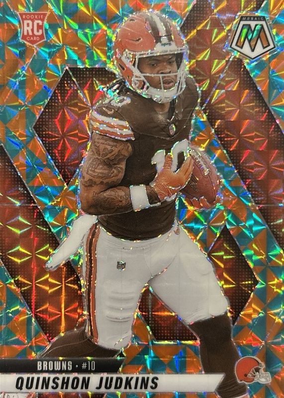 Quinshon Judkins 2025 Mosaic #365 Tessellation /15 Rookie RAW