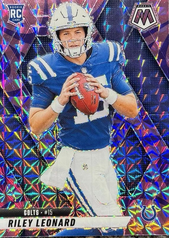 Riley Leonard 2025 Mosaic #372 Reactive Purple Price Guide