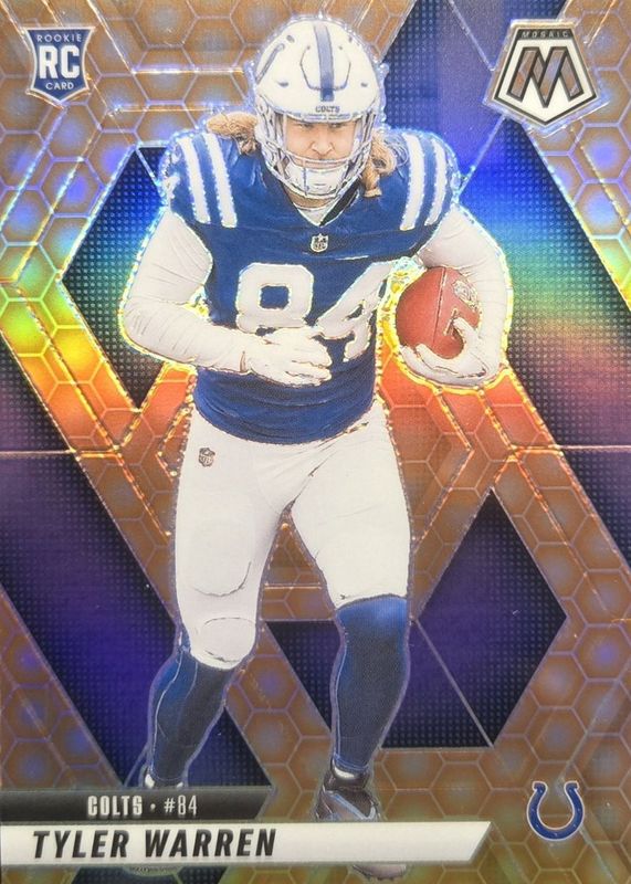 Tyler Warren 2025 Mosaic #354 Honeycomb /(SSP) Rookie RAW
