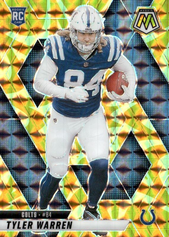 Tyler Warren 2025 Mosaic #354 Reactive Yellow Price Guide - Sports