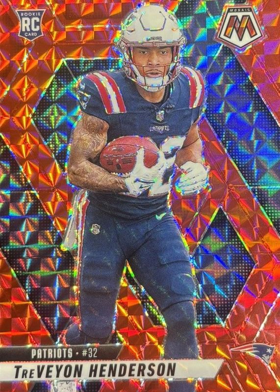 TreVeyon Henderson 2025 Mosaic #325 Red Rookie RAW