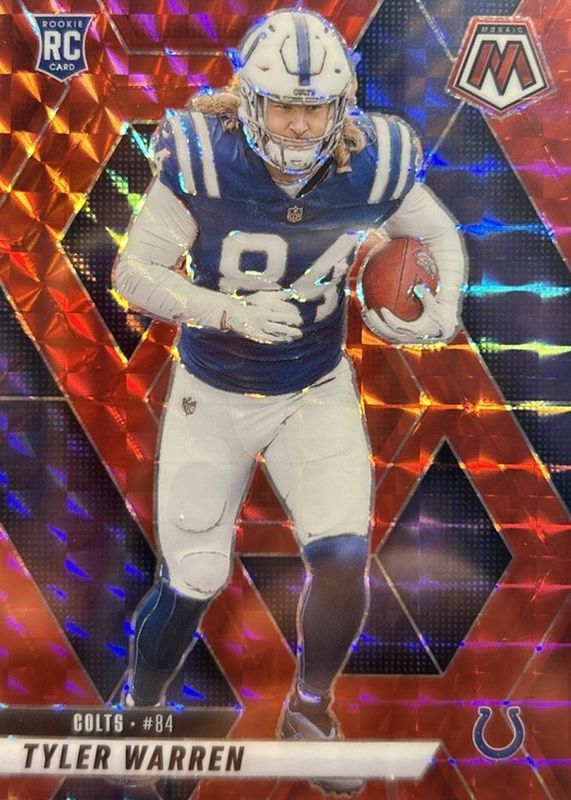 Tyler Warren 2025 Mosaic #354 Red Rookie RAW