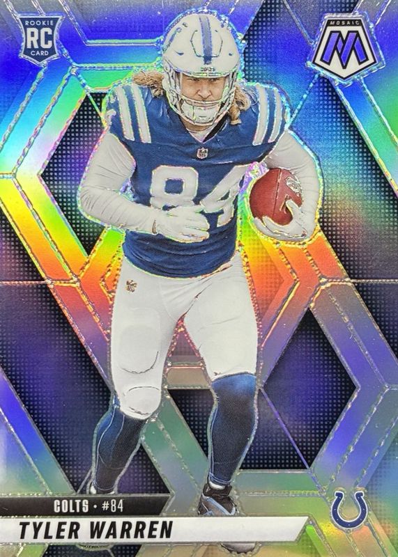 Tyler Warren 2025 Mosaic #354 Silver Rookie RAW