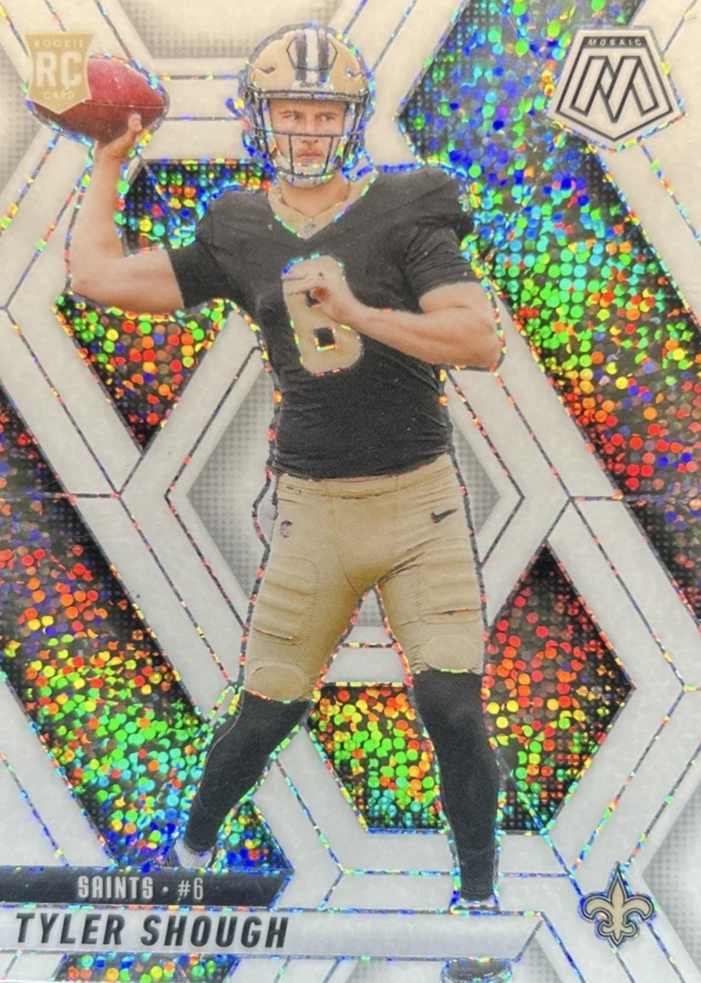 Tyler Shough 2025 Mosaic #312 White Sparkle /(SSP) Price Guide - Sports ...