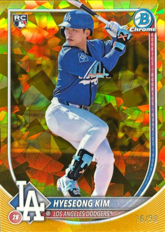 Hyeseong Kim 2025 Bowman Chrome Sapphire Edition #2 Gold /50 Rookie RAW