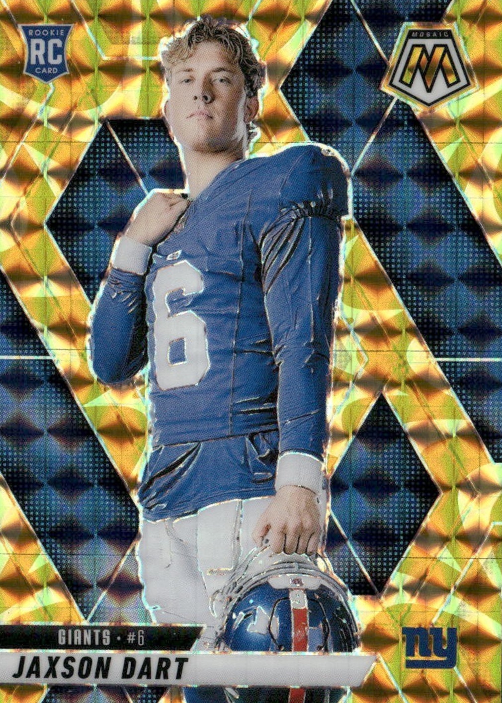Jaxson Dart 2025 Mosaic #288 Rookie Variation - Reactive Yellow