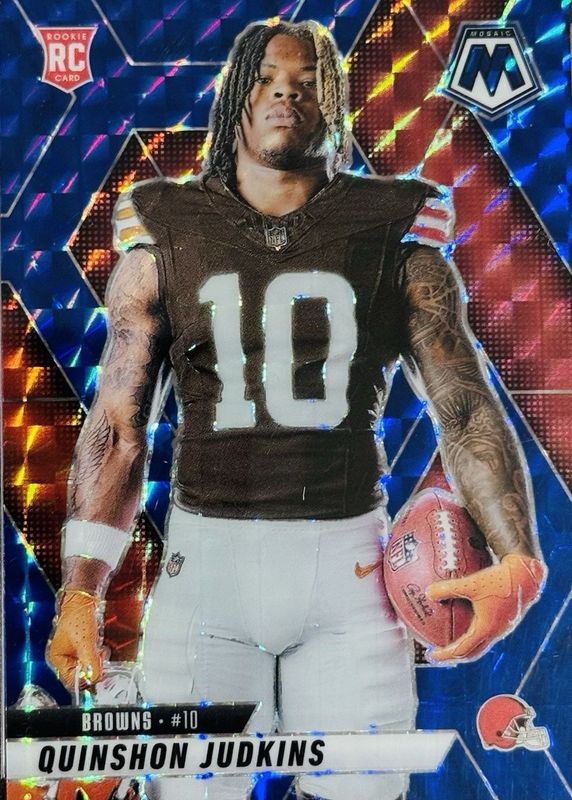 Quinshon Judkins 2025 Mosaic #276 Rookie Variation - Blue /99 RAW