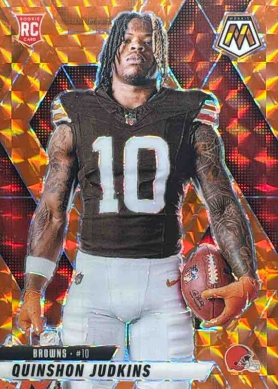Quinshon Judkins 2025 Mosaic #276 Rookie Variation - Orange /199 RAW