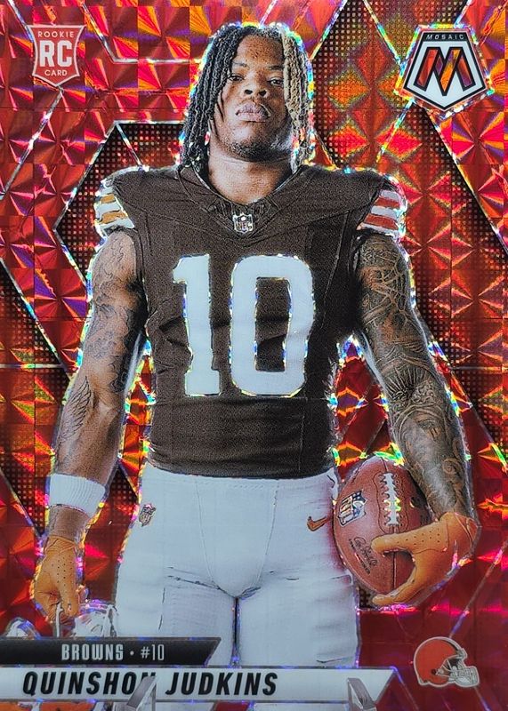 Quinshon Judkins 2025 Mosaic #276 Rookie Variation - Red RAW