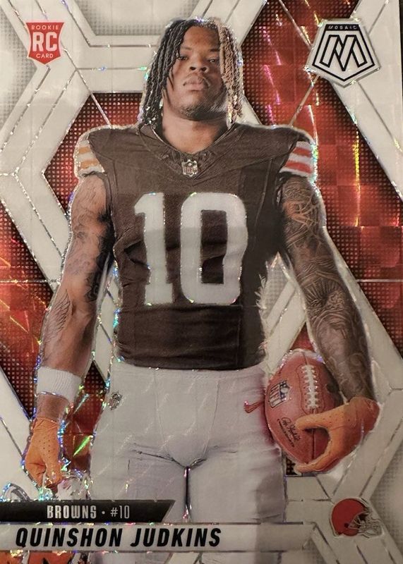 Quinshon Judkins 2025 Mosaic #276 Rookie Variation - White /25 RAW