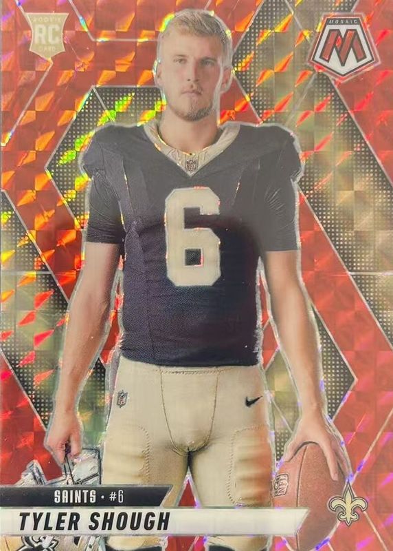 Tyler Shough 2025 Mosaic #273 Rookie Variation - Red RAW