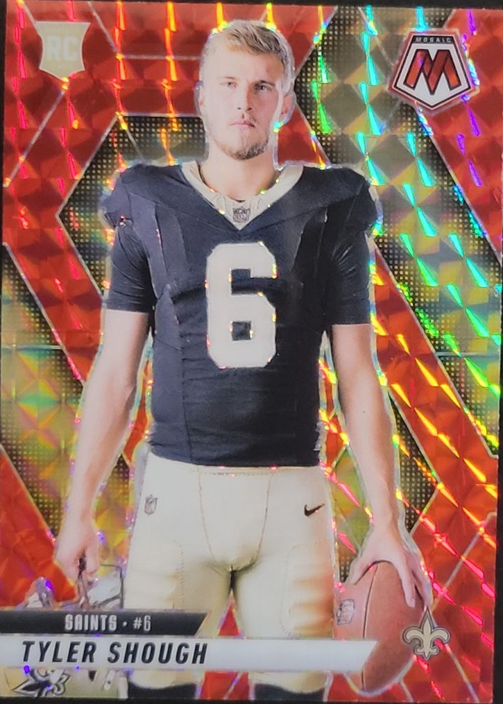Tyler Shough 2025 Mosaic #273 Rookie Variation - Red Camo Price