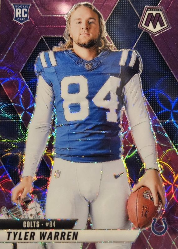 Tyler Warren 2025 Mosaic #281 Rookie Variation - Purple Scope RAW