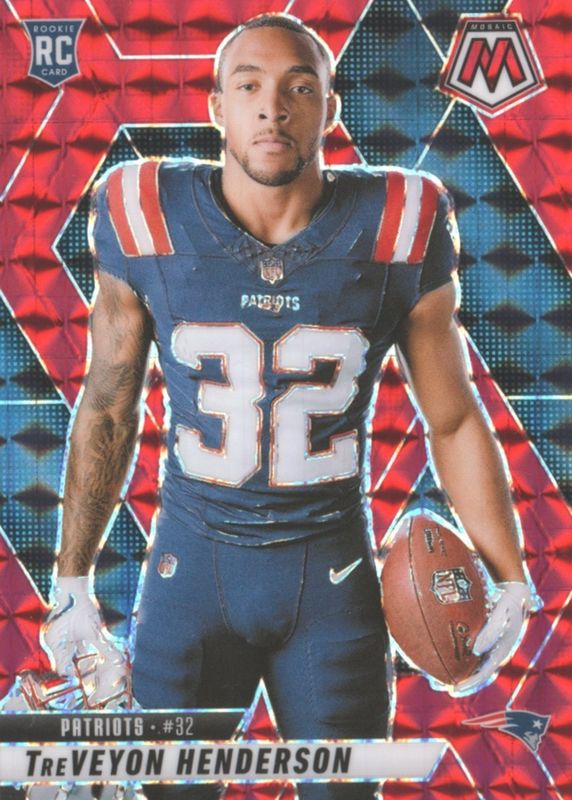 TreVeyon Henderson 2025 Mosaic #278 Rookie Variation - Red RAW