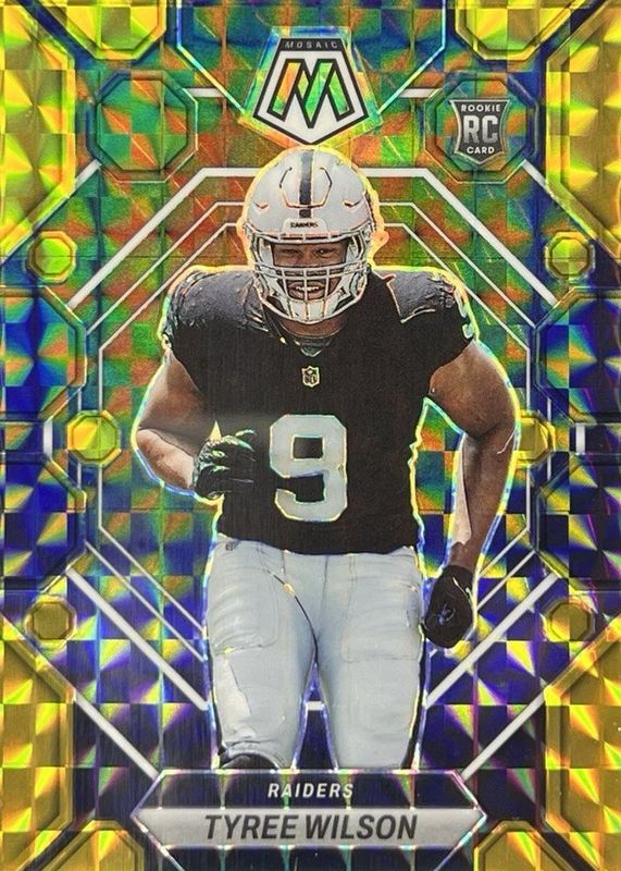 Tyree Wilson 2023 Mosaic #372 Choice Black Gold /8 Rookie RAW