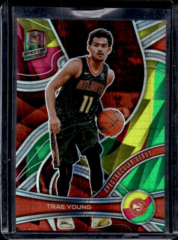 Trae Young 2021 Spectra #169 Asia Red, Yellow & Green /75 RAW
