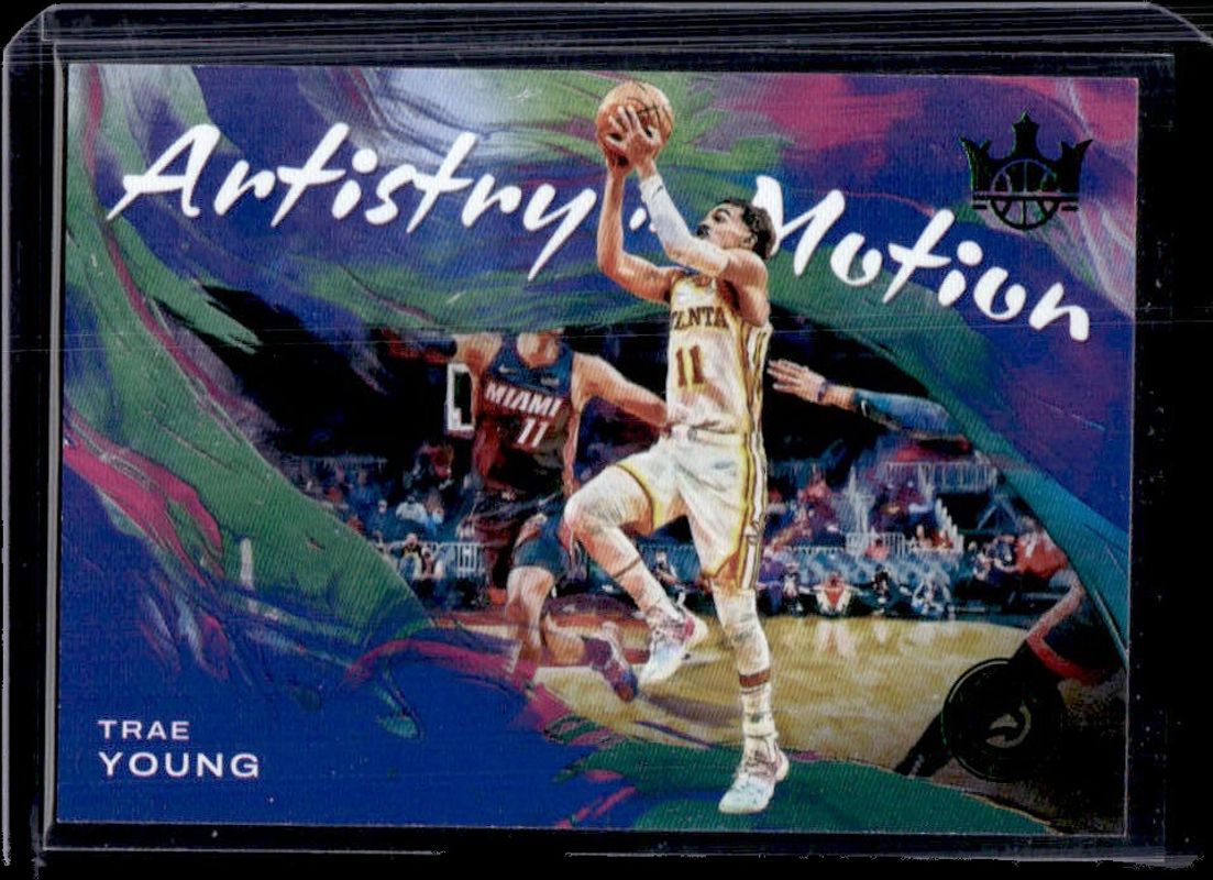 Trae Young 2021 Court Kings #15 Artistry in Motion - Jade /25 RAW