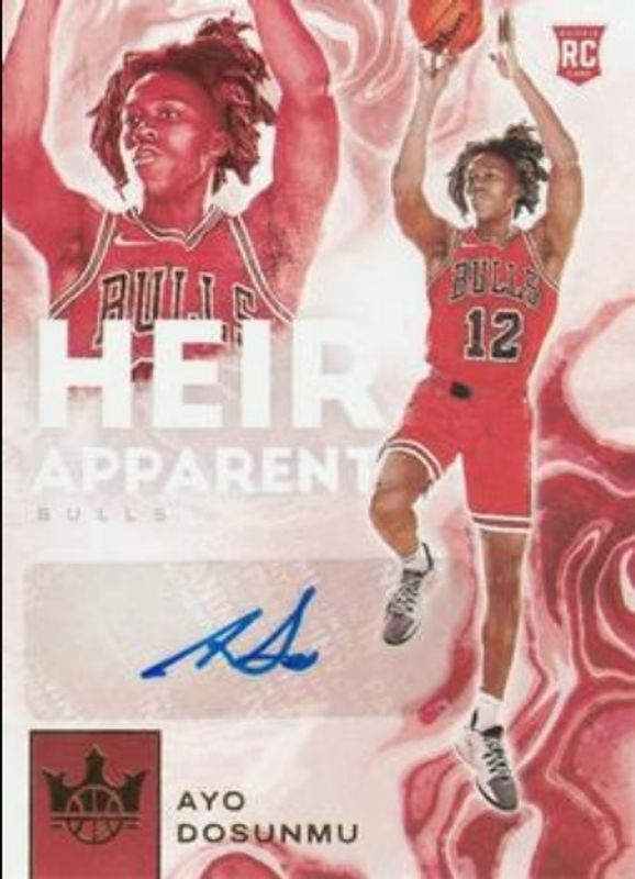 Ayo Dosunmu 2021 Court Kings #HA-ADM Heir Apparent /199 Rookie RAW