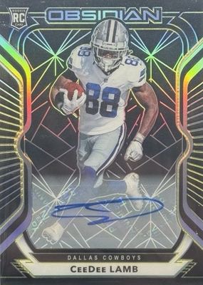 2020 Obsidian #107 Rookie Autographs - Electric Etch Yellow (/25)