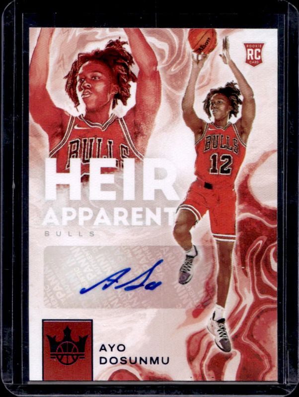 Ayo Dosunmu 2021 Court Kings #HA-ADM Heir Apparent - Sapphire /25 Rookie RAW