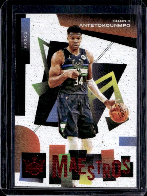 Giannis Antetokounmpo 2021 Court Kings #26 Maestros - Ruby /149 RAW