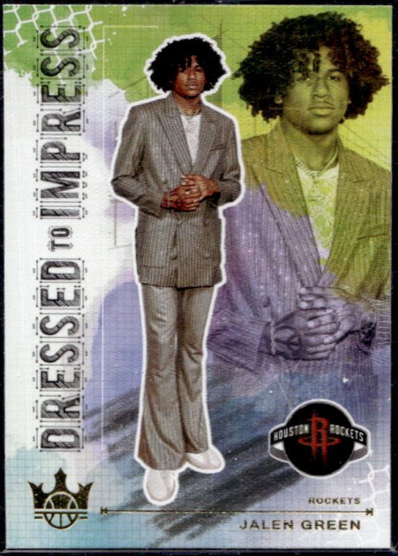 Jalen Green 2021 Court Kings #6 Dressed to Impress Rookie RAW