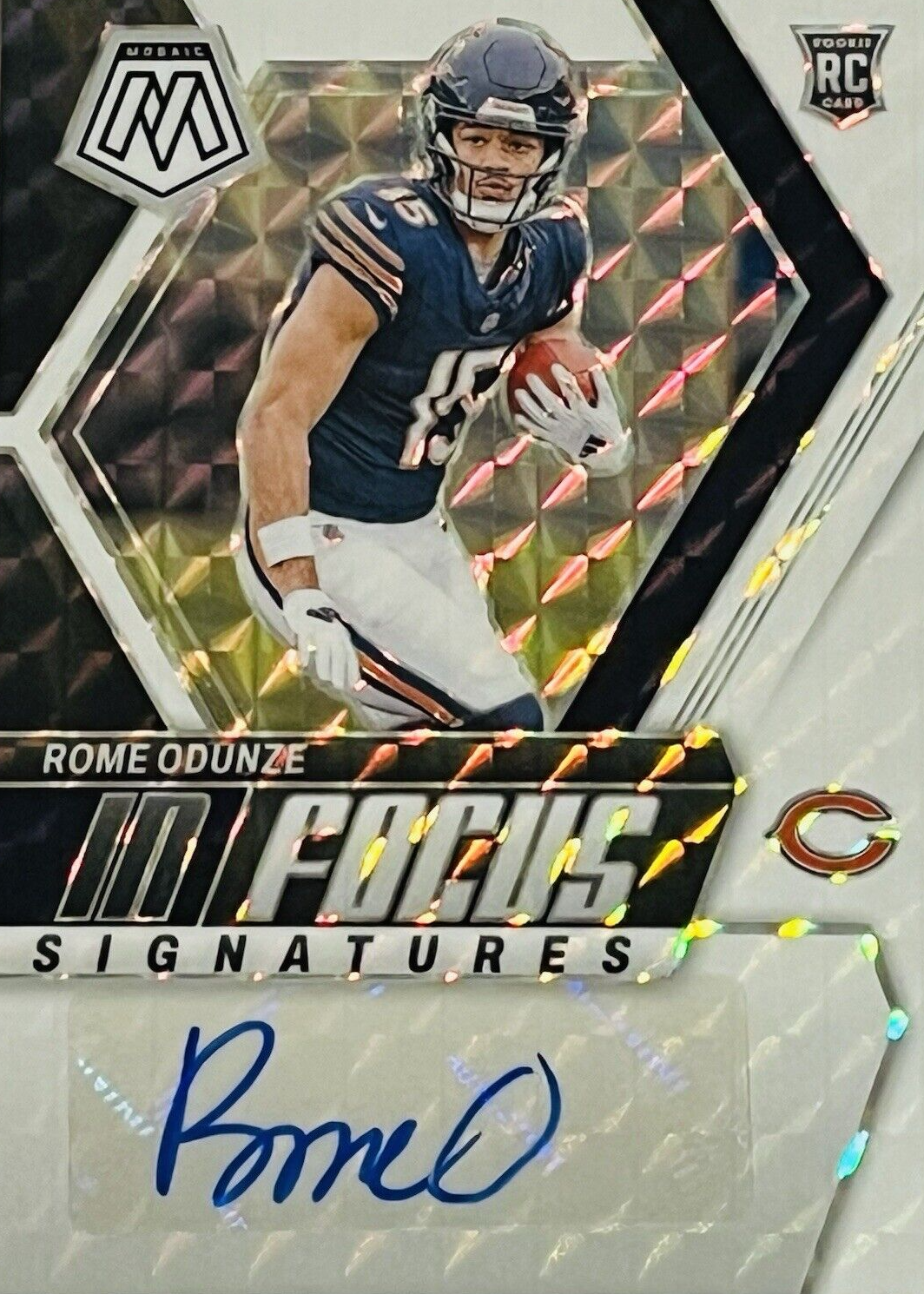 Rome Odunze 2024 Mosaic #IF-ROE In Focus Signatures - White /25 Price ...