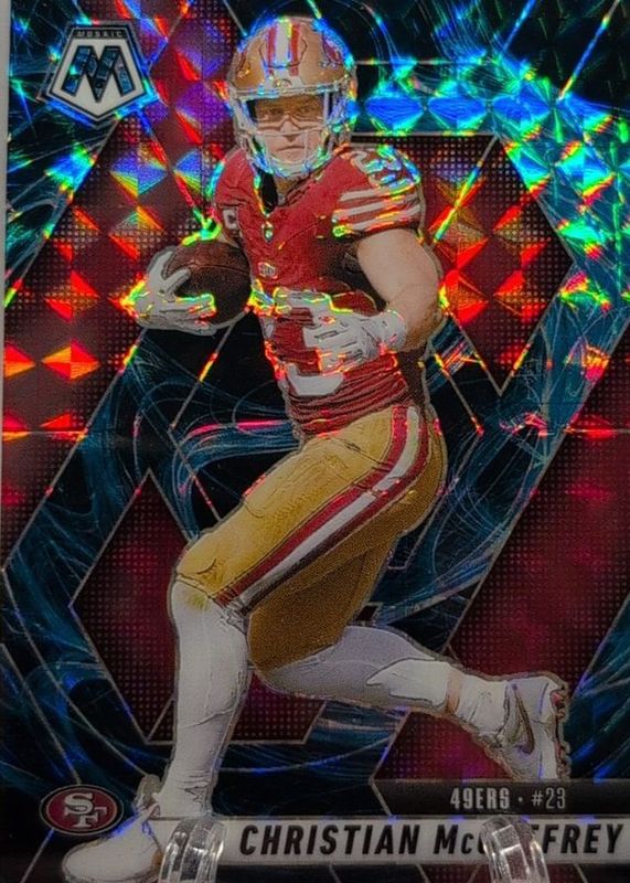 Christian McCaffrey 2025 Mosaic #179 Genesis /(SSP) Price Guide