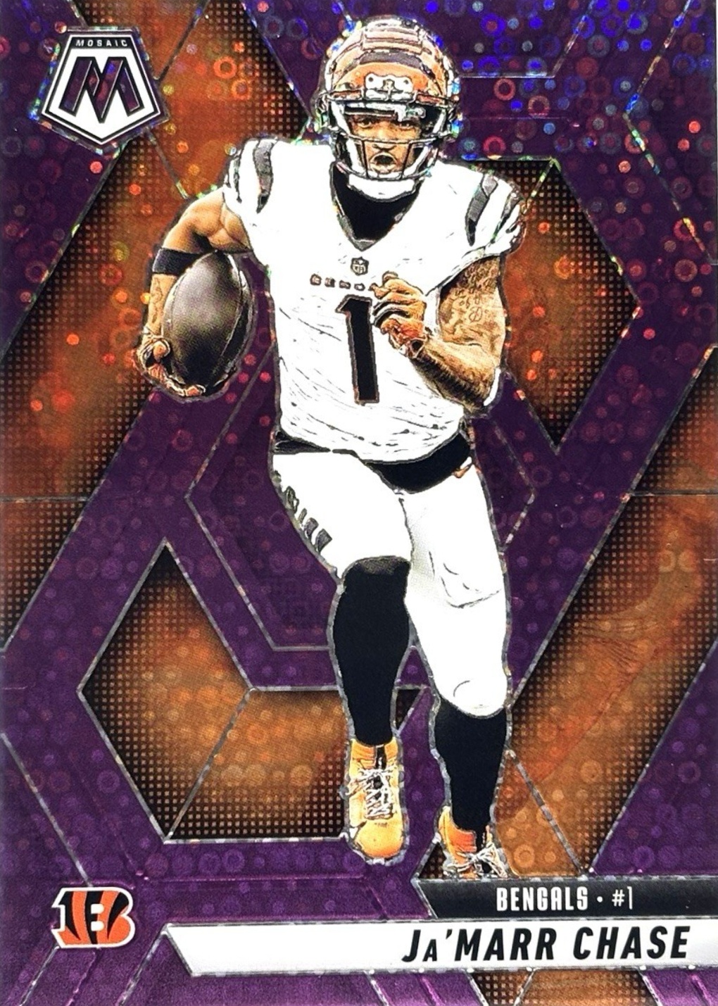 Ja'Marr Chase 2025 Mosaic #11 No Huddle Purple /50 Price Guide