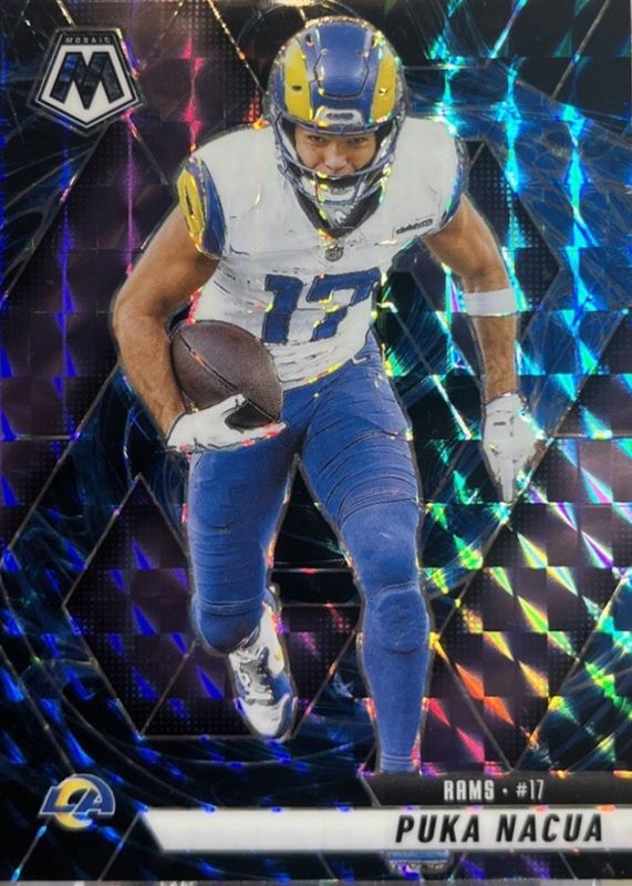 Puka Nacua 2025 Mosaic #102 Genesis /(SSP) Price Guide - Sports
