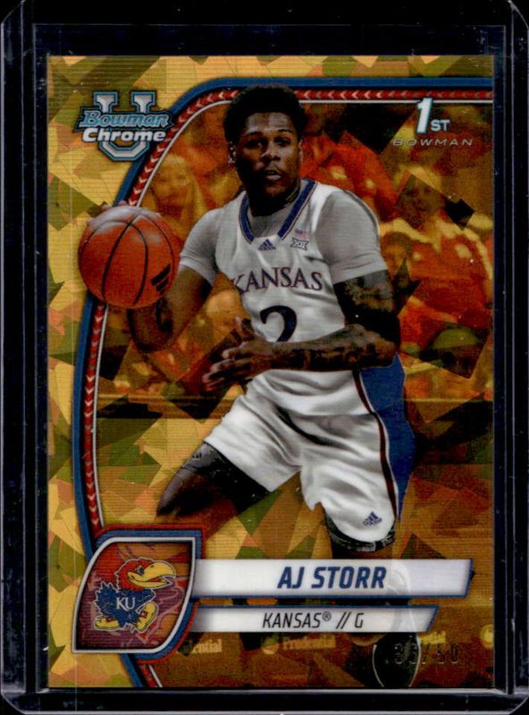 2024 Bowman Chrome University Sapphire Edition #4 Gold Refractor /50