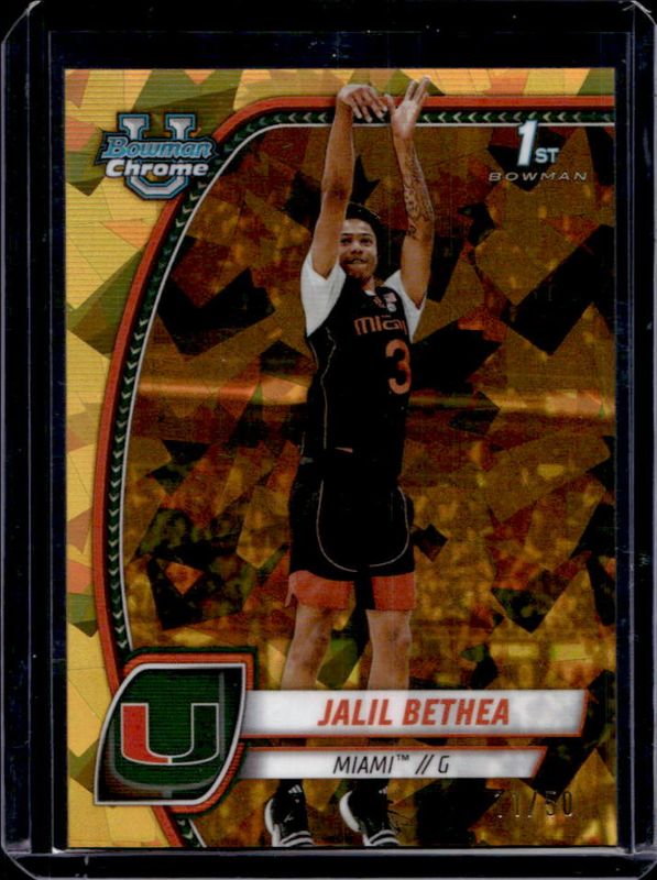 2024 Bowman Chrome University Sapphire Edition #28 Gold Refractor /50