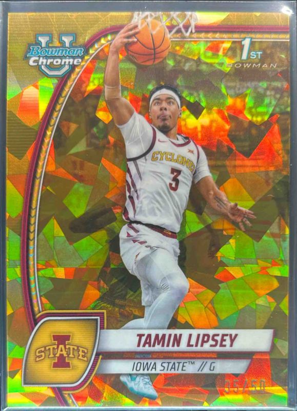 2024 Bowman Chrome University Sapphire Edition #66 Gold Refractor /50