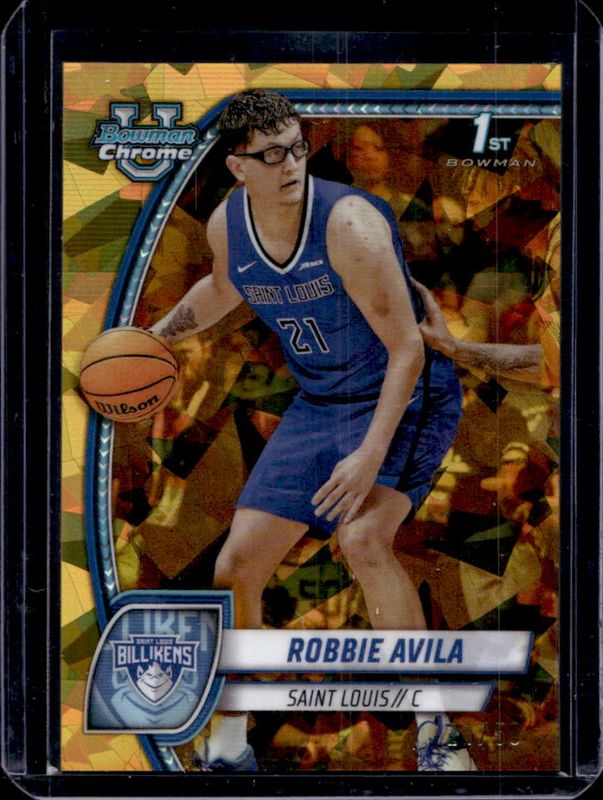 2024 Bowman Chrome University Sapphire Edition #61 Gold Refractor /50