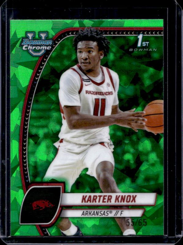 2024 Bowman Chrome University Sapphire Edition #41 Green Refractor /65