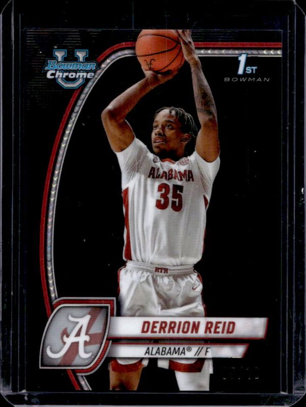 Derrion Reid 2024 Bowman Chrome University Sapphire Edition #20 Black Refractor /10 RAW