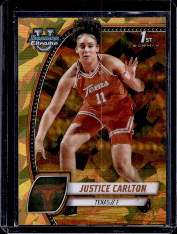 2024 Bowman Chrome University Sapphire Edition #38 Gold Refractor /50