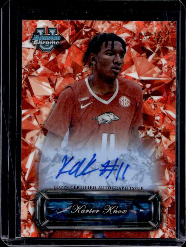 2024 Bowman Chrome University Sapphire Edition #SSA-KKN Sapphire Selections Autographs - Orange Refractor /25